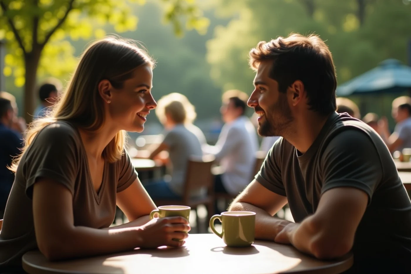 A short exchange can reveal whether schedules and expectations align - supporting editorial photograph